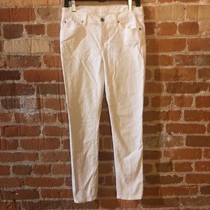 7 For All Mankind White Skinny Jeans